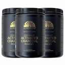 Organisk kolpulver aktiverad kol naturligt, Vegan, organiskt, GMO gratis - Stor flaska 25 oz pulver - 3pack