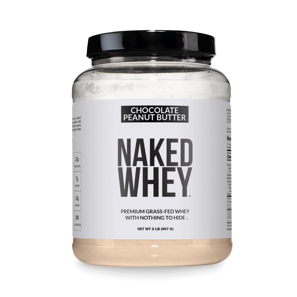 NAKED Whey Chocolate Peanut Butter Protein Powder, Grass Fed Whey, Ei GMO, Ei soijaa, ja Gluteeniton. Ei mitään keinotekoista, Apua kasvu ja elpyminen - 21 Tarjoukset