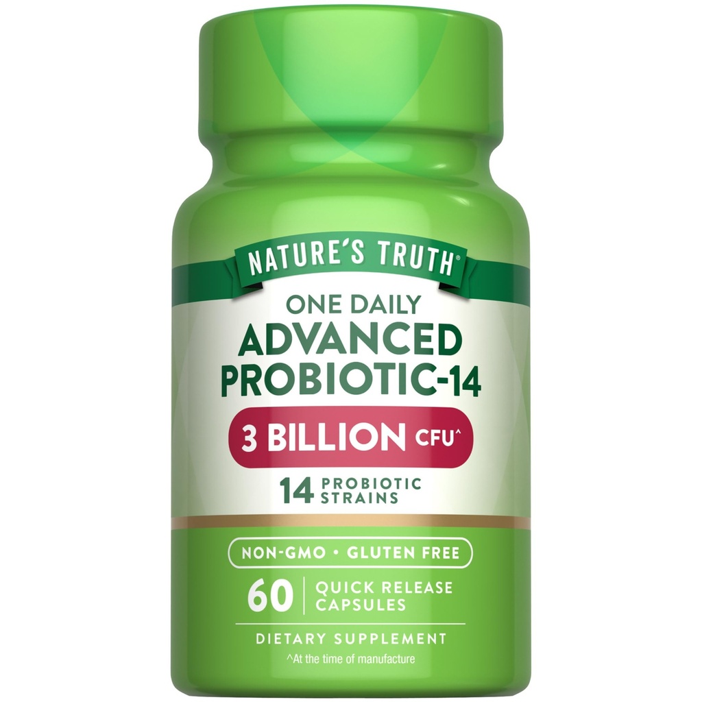 Nature's Truth Probiotics Capsules ... 3 miljardia PMY... 60 Count... miesten ja naisten osalta...