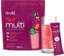 Root'd Multivitamin Powder för kvinnor - 25 Vitaminer & Mineraler med 3X Electrolytes, 9 Organiska Superfoods, Probiotika & Enzymer, Sugar-Free Multivitamin & Hydration | 30 Vitamin Drink Mix Packets