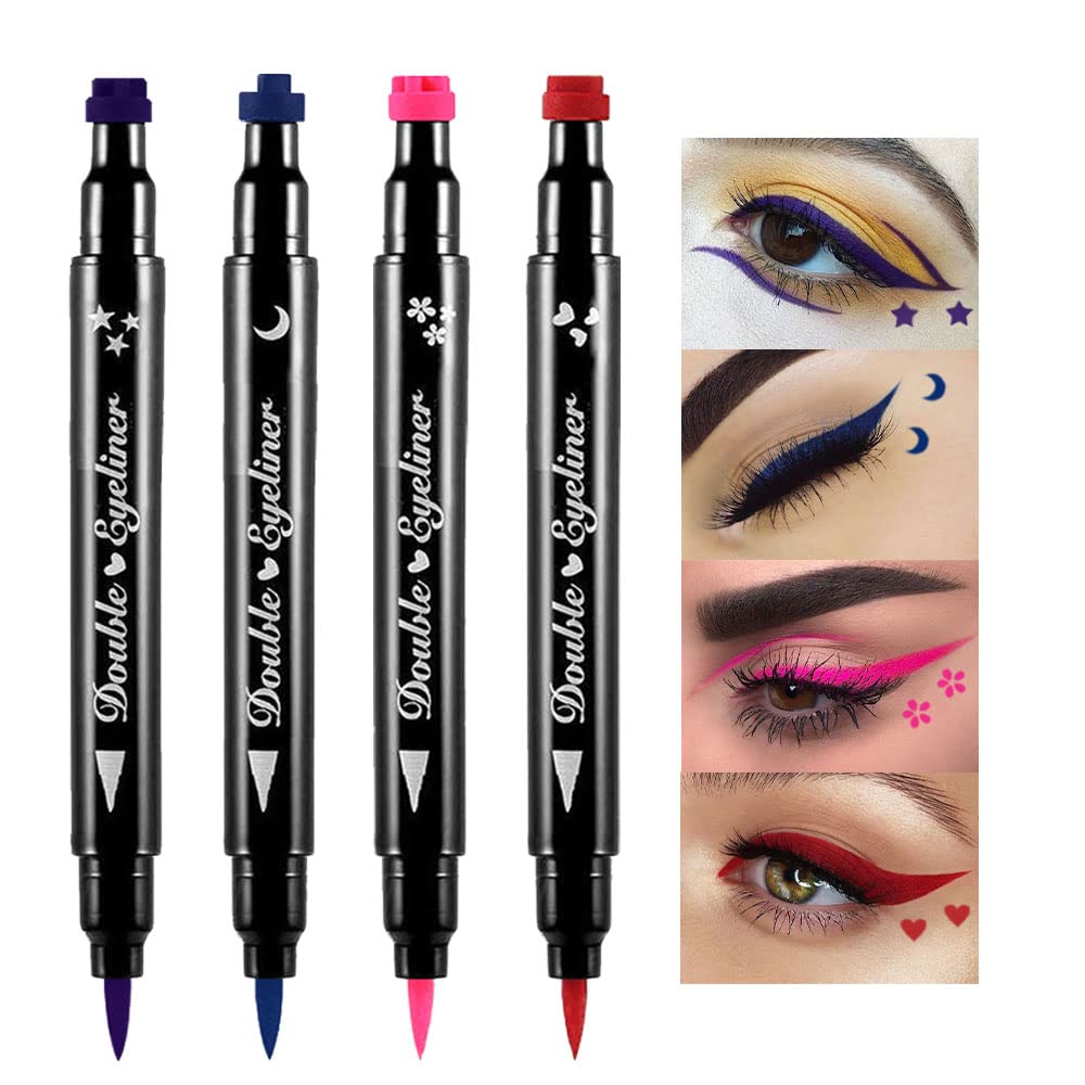 BINGBRUSH Kaksoispuolinen nestemäinen postimerkki Eyeliner kynä, kasvot postimerkit Meikki Erittäin musta vedenpitävä Slim Gel Felt Tip Korkea musta Pigment Liquid Eyeliner & Seal resina para vinkkejä de geeli