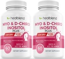 Myo & D-Chiro Inositol Plus Supplement Blend, Hormonal Balance, Healthy Ovulation & Overall Wellness Support för kvinnor, fertilitet och graviditetshälsa (2 Pack)