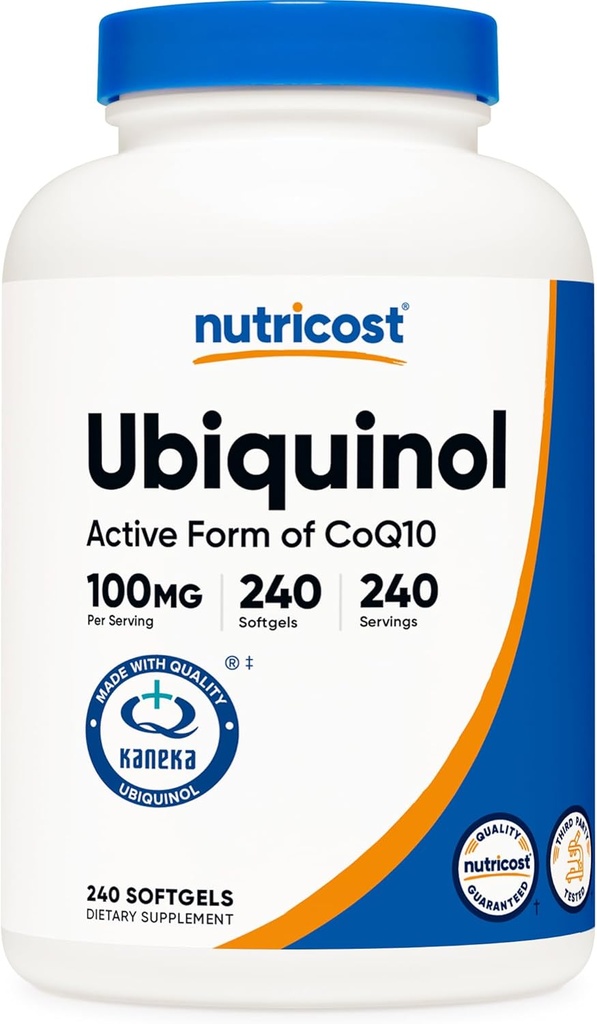 Nutricost Ubiquinol Softgels (100 mg, 240 Softgels) - Superior Imeytyminen Antioksidantti .