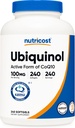 Nutricost Ubiquinol Softgels (100 mg, 240 Softgels) - Superior Imeytyminen Antioksidantti .