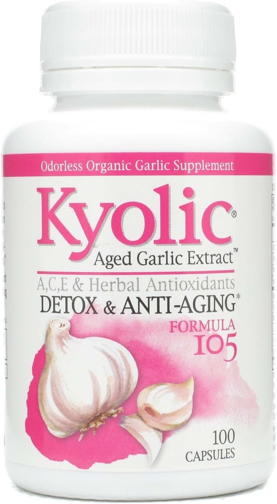Kyolisk formel 105 vitlök extrakt w / VIT A och E Selenium 100 kapslar