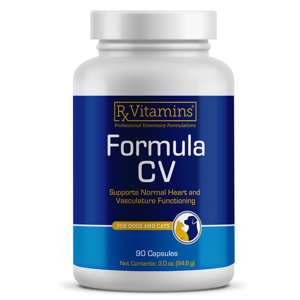 Rx Vitamiinit Formula CV - Hawthorn Berry Kapselit tauriini koirille ja kissat - Heart Health Lisäravinteet parannettu magnesium ja kalium - Senior koira vitamiinit ja vanhempi kissa vitamiinit - 90ct