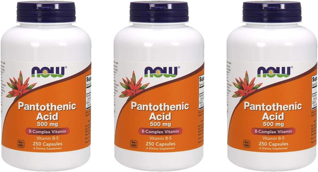 NYT Ruoka Pantoteenihappo 500 mg, 250 kapseli (3 pakkaus)