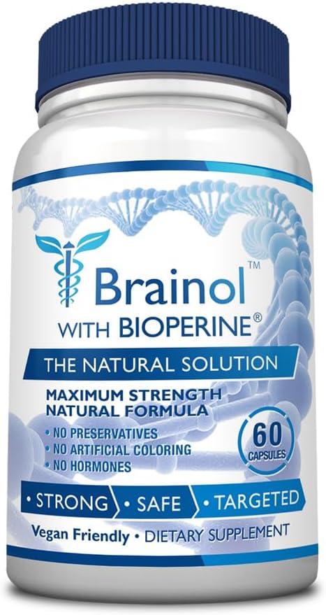 Fungavir Brainol - Kohdennettu aivojen tuki täydentää - B-vitamiinit, magnesium, Aminohapot, mäkikuisma, fosfatidyyliseriini, Ginkgo Biloba - Vegan-Ystävällinen - 60 kapselia - 1 kuukausi