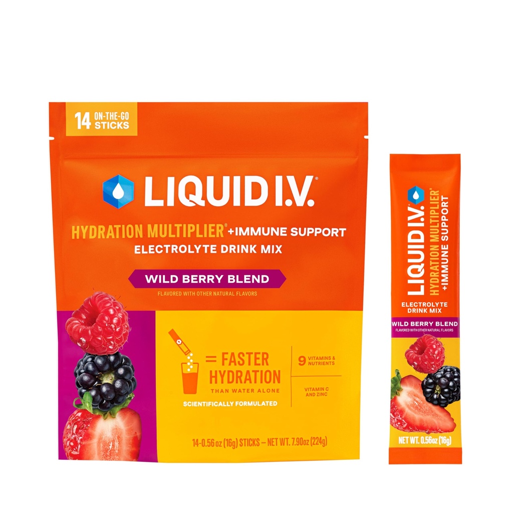 Liquid I.V.® Hydration Multiplier +Immuunituki - Wild Berry Blend ...