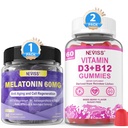 NEVISS Melatoniini, D3-vitamiini + B12-vitamiini Gummie