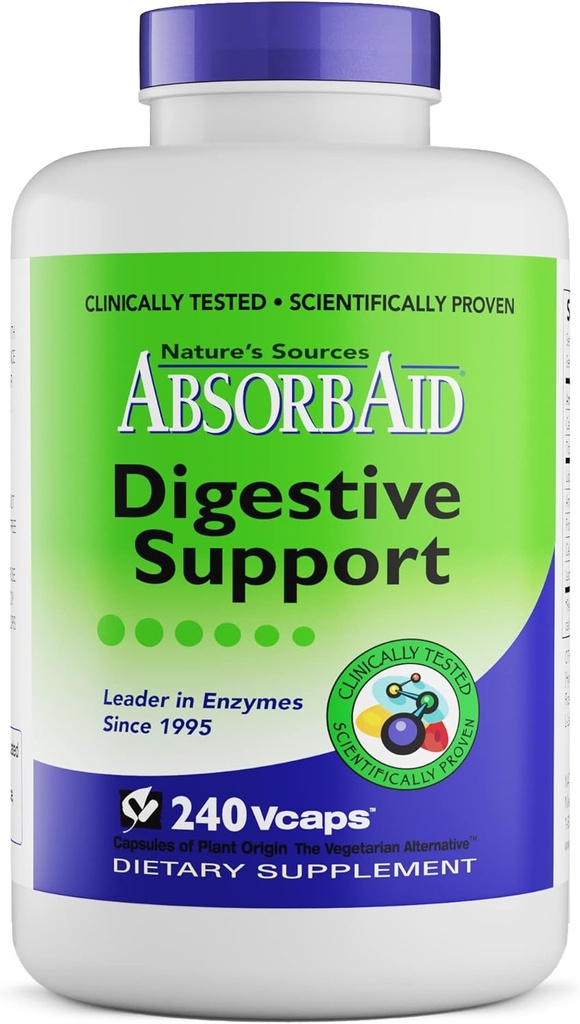 AbsorbAid Digestive Enzymes 240 vCaps, visat sig öka Vital Nutrient Absorption med upp till 71%