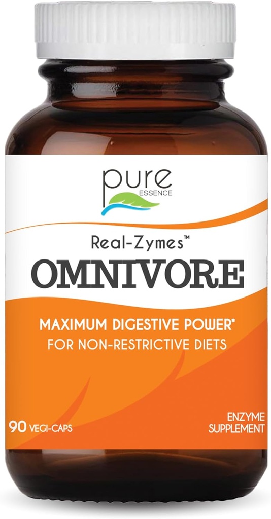 Real-ZymesTM OMNIVORE Digestive Enzymes Supplement med probiotika för bättre matsmältning - naturligt stöd för lättnad av uppblåsthet, gas, Belching, Diarrhea, förstoppning, IBS, etc. - 90 Caps