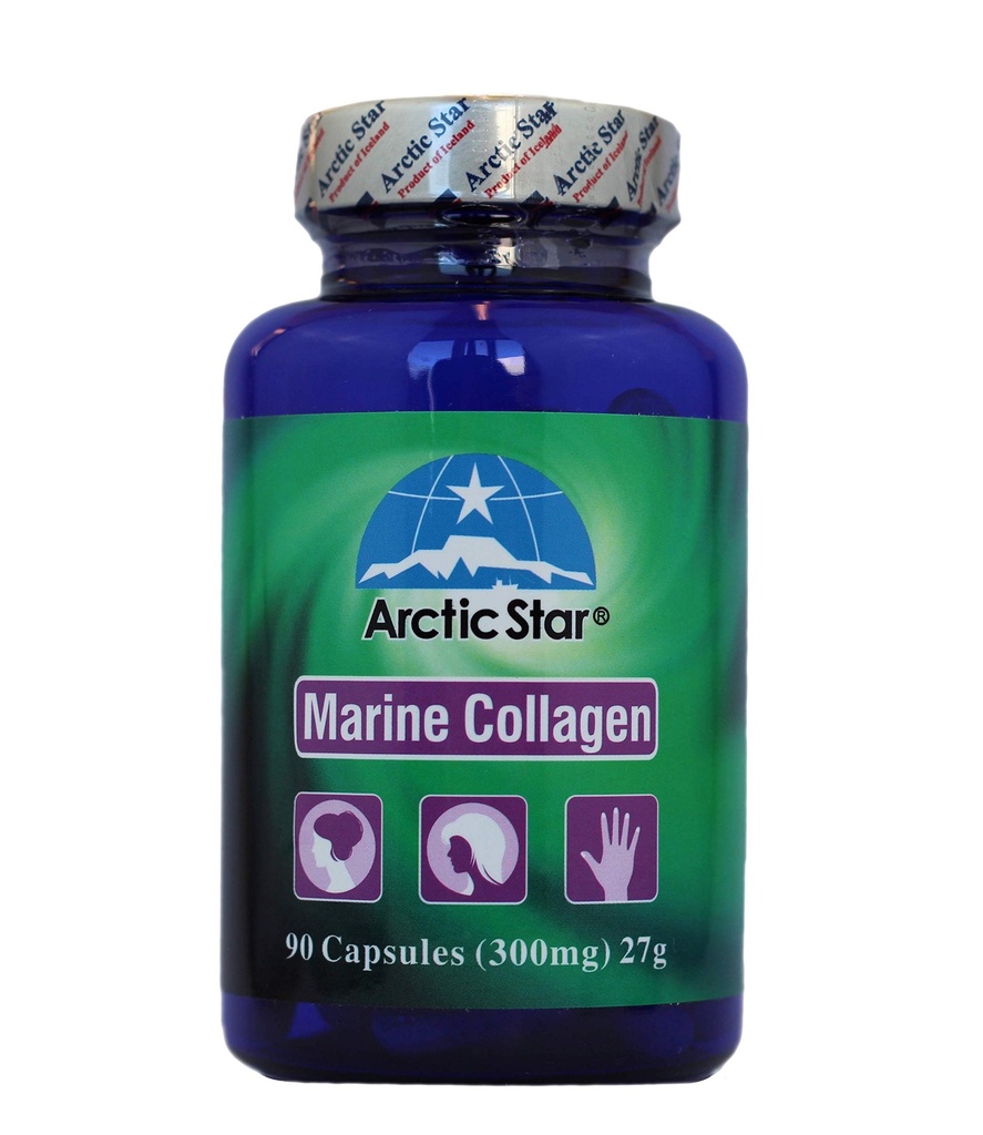 Arctic Star Marine Collagen-Vital Proteins Marine Collagen Peptides Supplement Pills for Healthy Skin Hair Nail - Hydrolyzed Collagen from Iceland - Joint Pain & Immune System Booster 90 kapselia