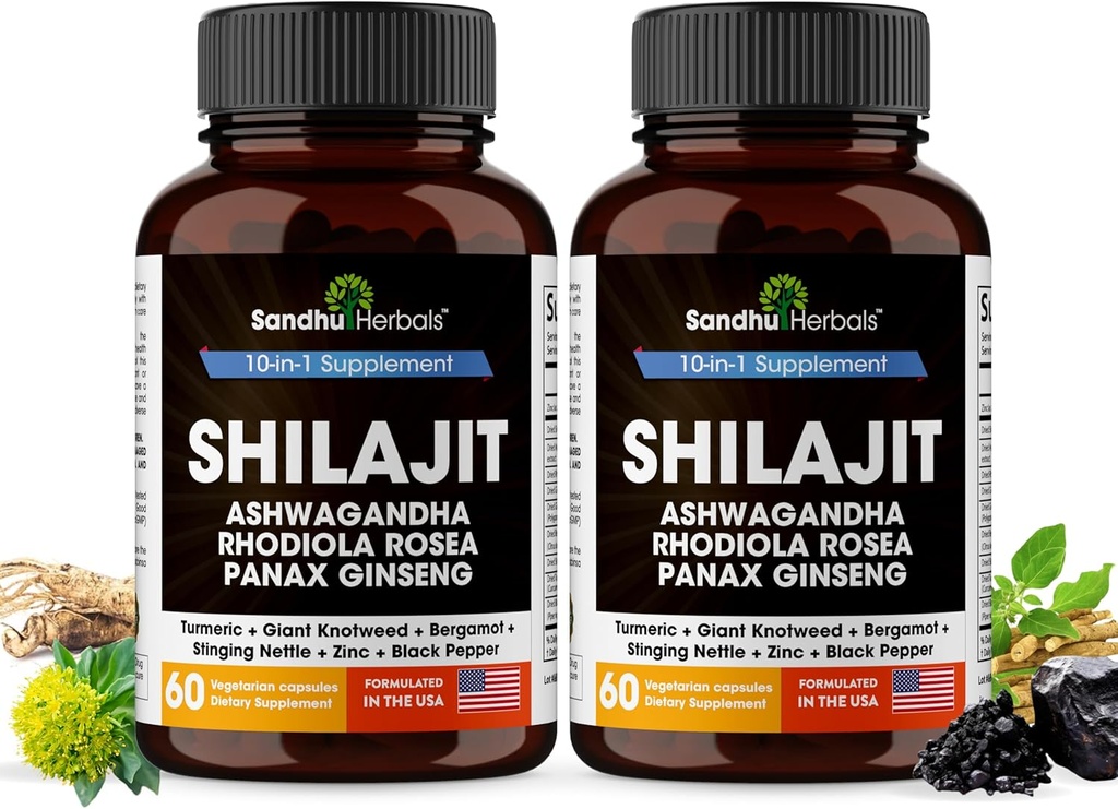 Shilajit Pure Himalayan miehille & naisille ... 120 kapselia Ashwagandhalla...