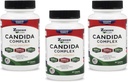 Zenesis Labs Candida Complex Cleanse Detox Caprylic Acid Supplement, Oregano Extract, Probiootit, Entsyymit - Bulk 180 kapselia, 90 päivän toimitus (60 kapselia/pullo)