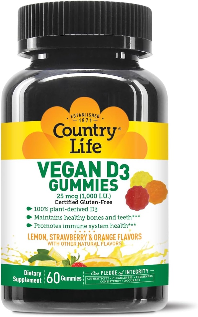 MAA LIFE Vegan D3 Gummies, 60 kreivi