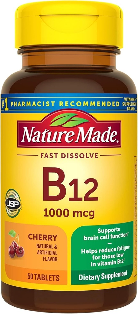 Luonto valmistettu B-12 1000 MCG alalinguaalinen, 50 luku (pakkaus 3)