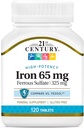 21st Century Iron 65 mg Ferrous Sulfaatti 325 mg Tabletit, 120