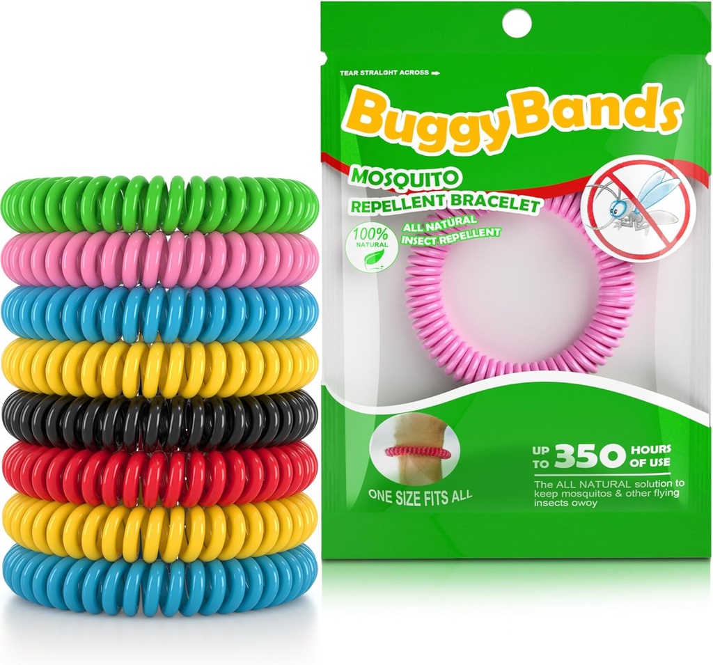 12 Pack Mosquito Repellent armband, individuellt inslagna, DEET Gratis, Naturligt och Vattentät Band