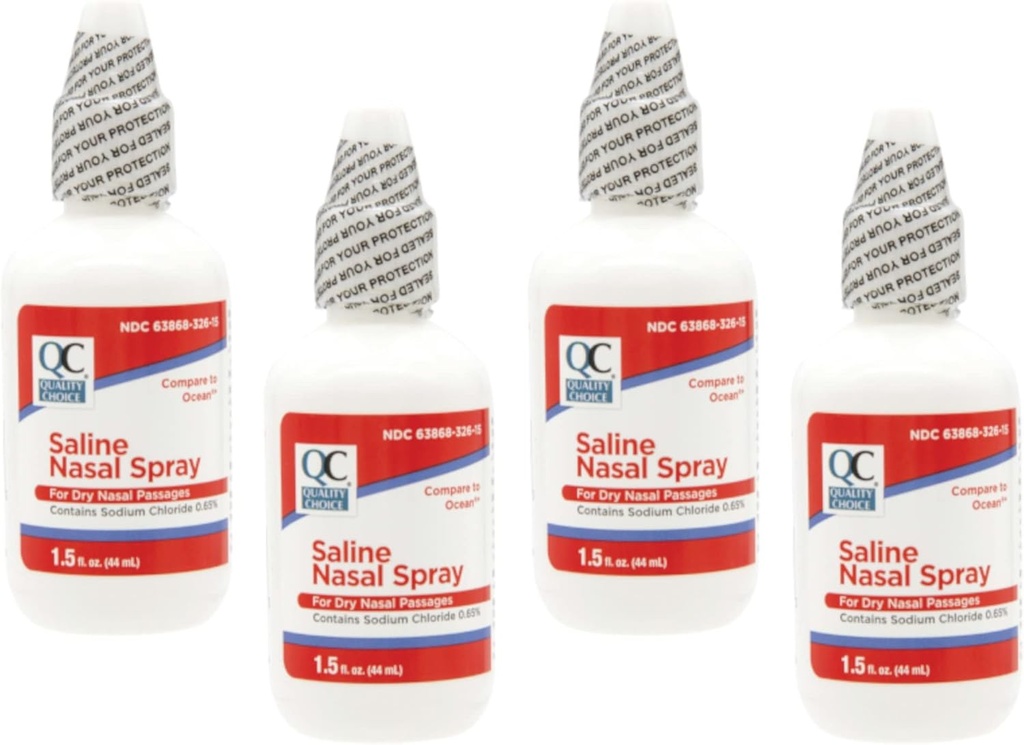 Kvalitetsval Saline Nasal Relief, 1.5oz (Pack of 4)