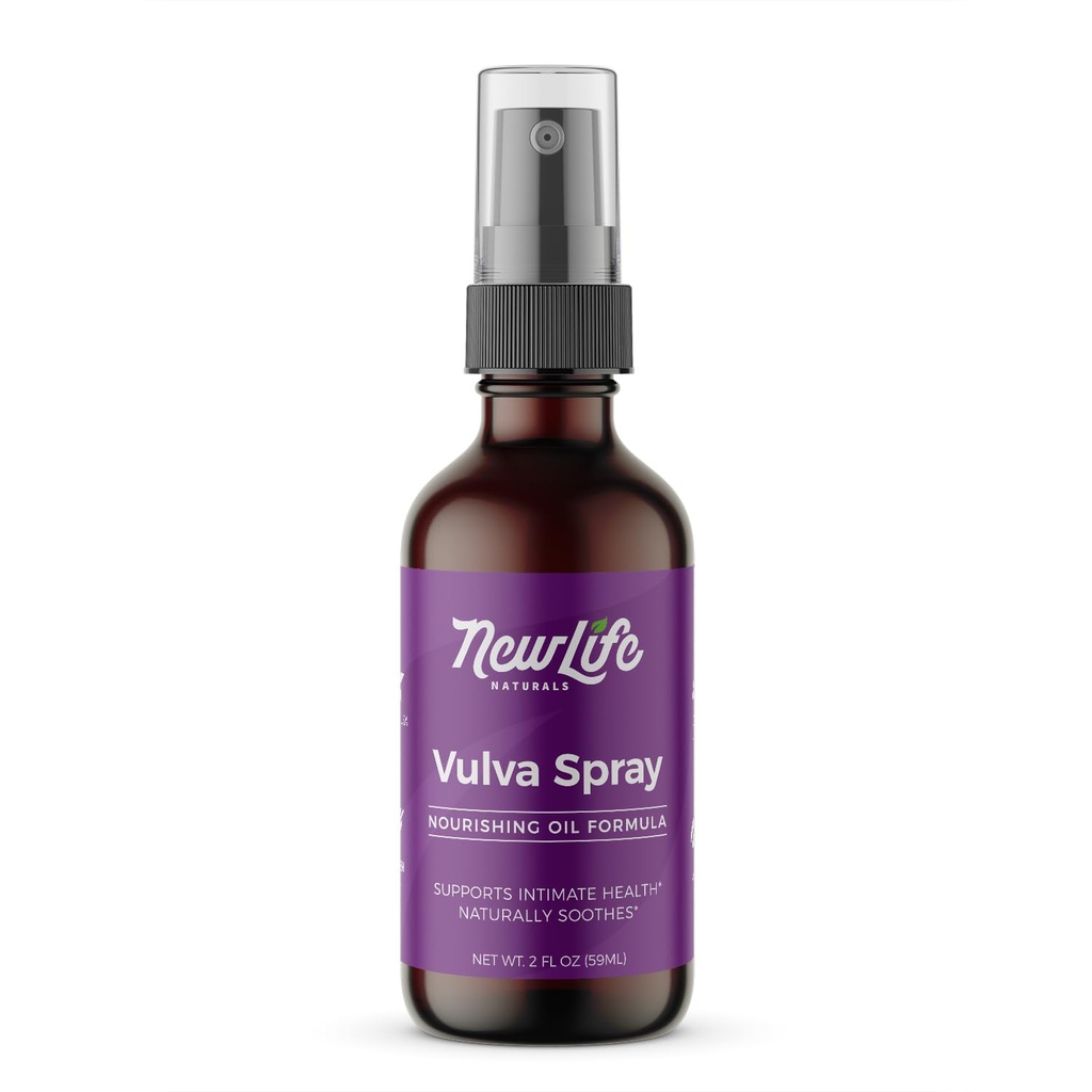 NewLife Naturals Feminine Spray Vaginal Moisturizer kuivuus Kutina Ärsytys PH Menopause Tuki Olive Oil, Lemongrass ja enemmän - 2 oz