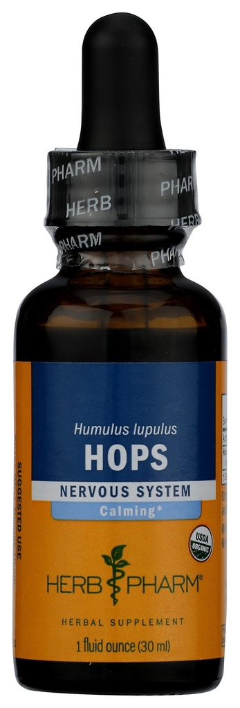 Herb Pharm Certified Organic Hops Liquid Extract rauhoittavan hermoston tuki - 1