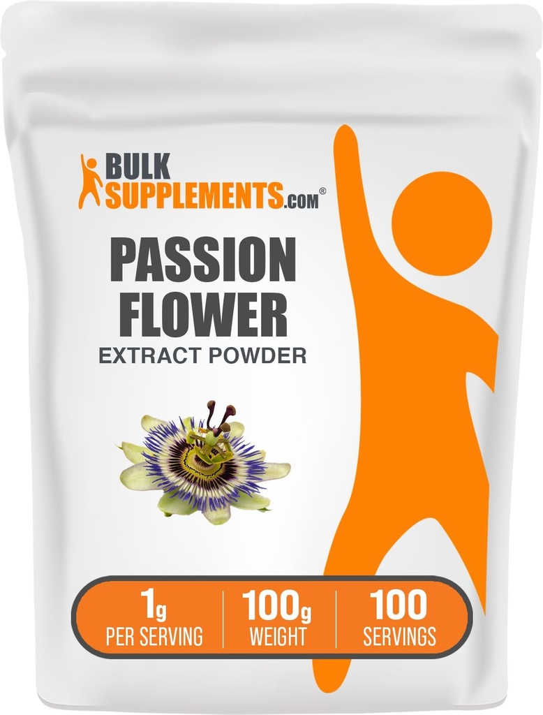 BulkSuplements.com Passion Flower Extract Powder - Passion Flower Supplement, kasviperäisten täydentää - Gluteeniton, 1 g per tarjoilu, 100g (3.5 oz) (Pakkaus 1)
