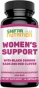SHIFAA NUTRITION Hormonit Balance & Menopause lisäravinteet naisille, vaihdevuodet Relief - Tuki kuumille välähdyksille, Mielialaheilut w/musta Cohosh & punainen Clover Halal vitamiinit, 30 tarjoilut