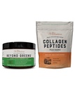 Live Tietoinen yli Greens & Collagen Peptides Peach Mango