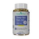 Neuherbs Deep Sea Fish Oil (60 Softgels) Omega 3 Supplement Triple Strength 2500 Mg för Muscle, Joints, Heart & Cognitive Support | No Fishy Burps with Lemon Flavour for Men & Women | (Pack of 1)