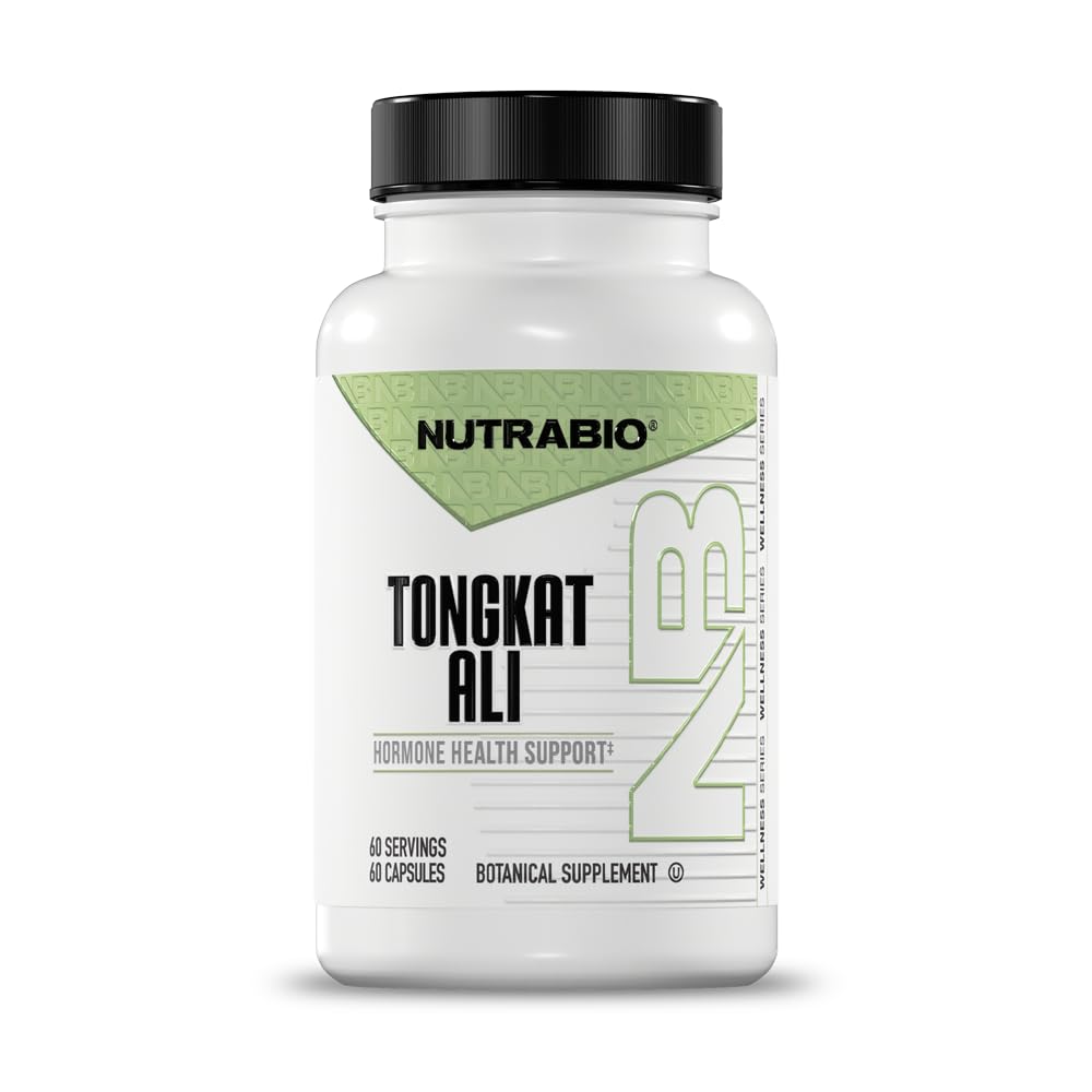 NutraBio Tongkat Ali Longjack 100 Supplement - Naturligt stöd för muskelmassa, styrka, prestanda - Longjack Tongkat Ali för män- 200 mg per kapsel, 60 portioner