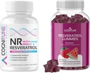 Terveenä ikääntyminen täydentää Bundle - Nikotinamidi Ribsoside Complex ja Resveratrol Gummies - 5-in-1 Anti ikääntyminen Formula Plus Resveratrol Gummies