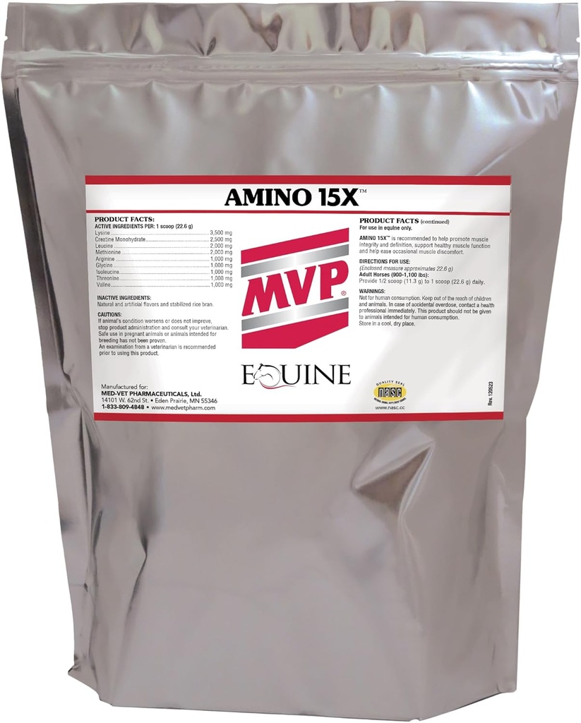 Amino 15X (6 lb) -Tukee Terve Lihastoiminta, kehitys ja korjaus hevosissa