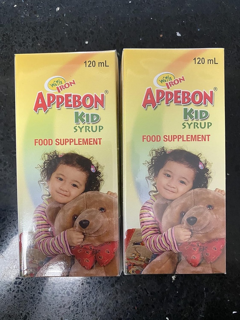 Pakkaus 2 Appebon Kid Sirup Food Supplement Iron 120ml