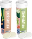 Drinklits Hydration Tabletit - Elektrolyytit ja vitamiinit Inkivääri-Lime ja sitruuna-Lime - 2 pakkaus (20 tarjoilua)