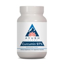 Ayush Yrtit Curcumin 97% - Curcumin lisäravinteet, Premium kurkumallinen juurilisä, Curcuminoidit naisille ja miehille, Aikuiset, Premium Joint Support, vahvuus & elinvoima - 90 kasvissyöjä kapselit (1 kreivi)