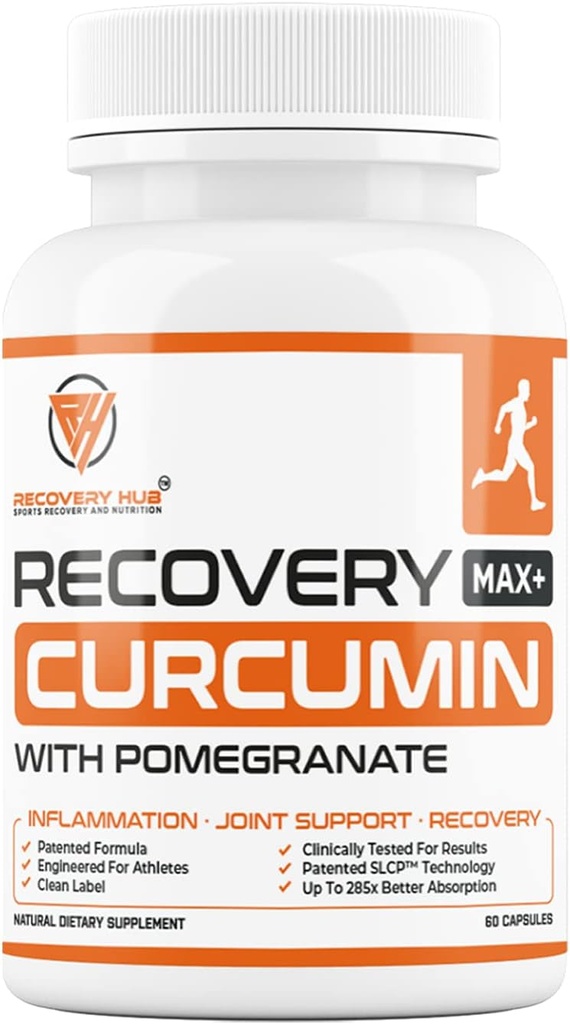 Recovery MAX+ Turmeeric/Curcumin lisäravinteet - tukee sydän, aivot, immuunijärjestelmä, nivelet, maksa, Colon Health 