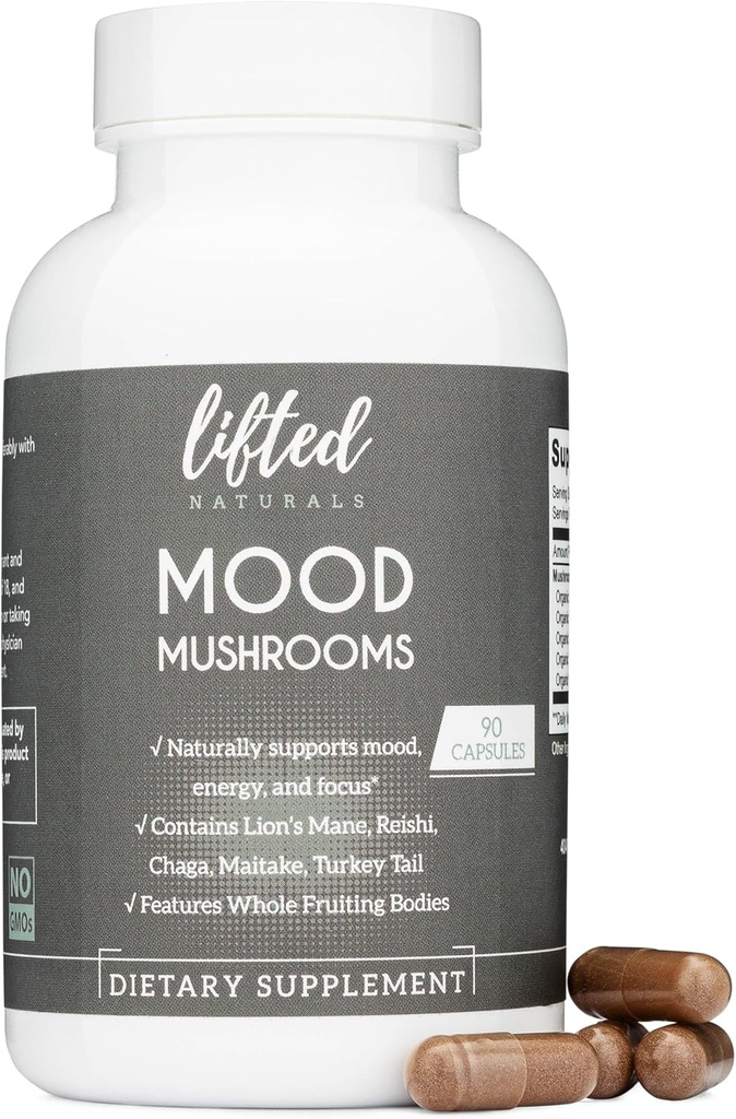 Mielialasienet - Nostetut sienilisät - Leijonan mane, Reishi, Chaga, Turkey Tail, Maitake - Energy, Focus, Stress Relief