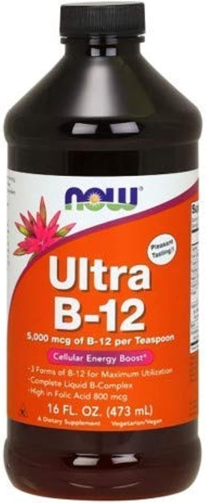 NYT Foods - Ultra B-12 Liquid Cellular Energy Boost 5000 mikrog. - 16 oz. (2-pakkaus)