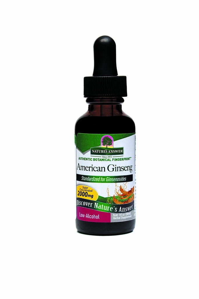Luonnon vastaus American Gingseng juuri täydentää orgaanista alkoholia, 1-Fluid Ounce Immuunituki ...