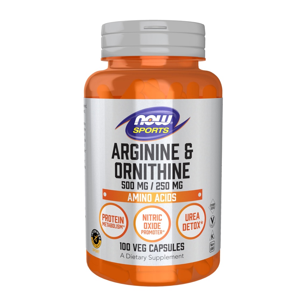 NYT Sports Nutrition, Arginine & Ornithine 500/250 mg, aminohapot, 100 Veg-kapselia