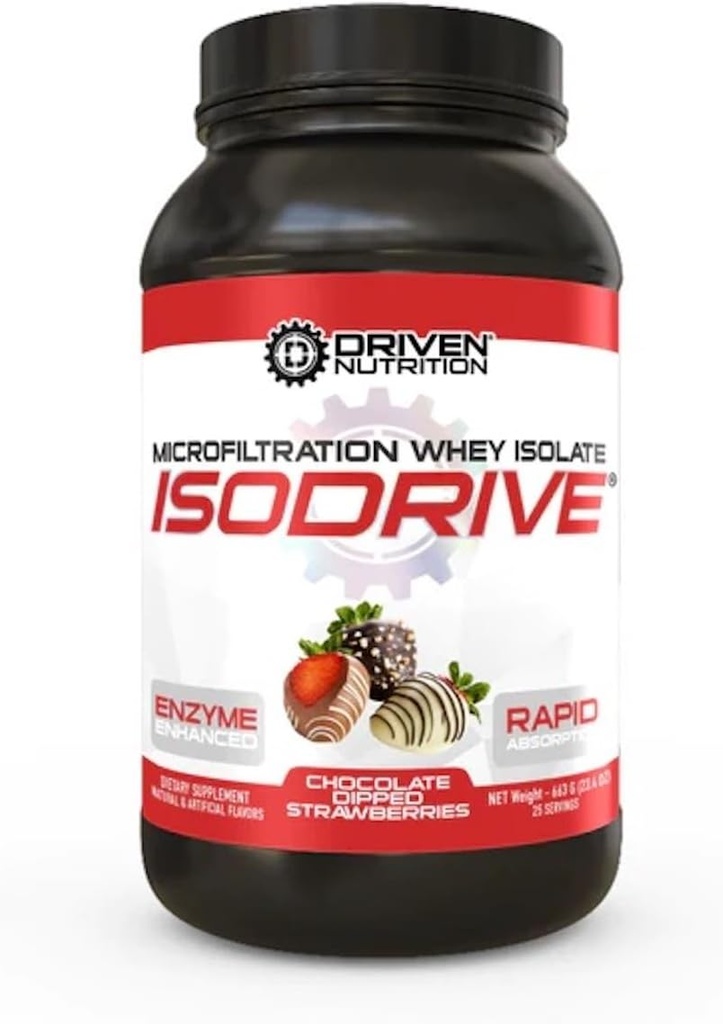Driven Nutrition ISODRIVE Premium Whey Isolate (2 punta, Chocolate Dipped Mansikka)