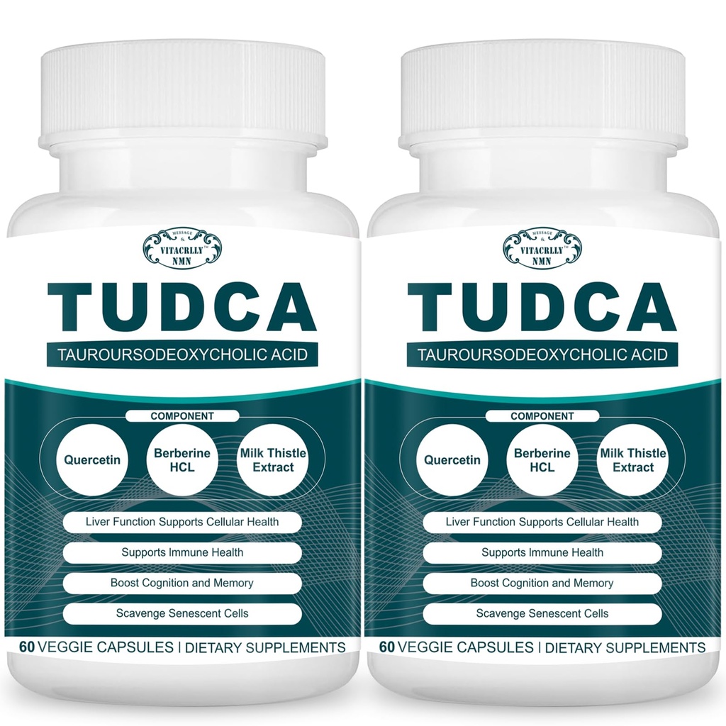 2200MG TUDCA Liver Supplements - Bile Salts Supplement Complex Liver Detox & Cleanse, Sappirakon Cleanse, Dgestive Health 120 kapselia