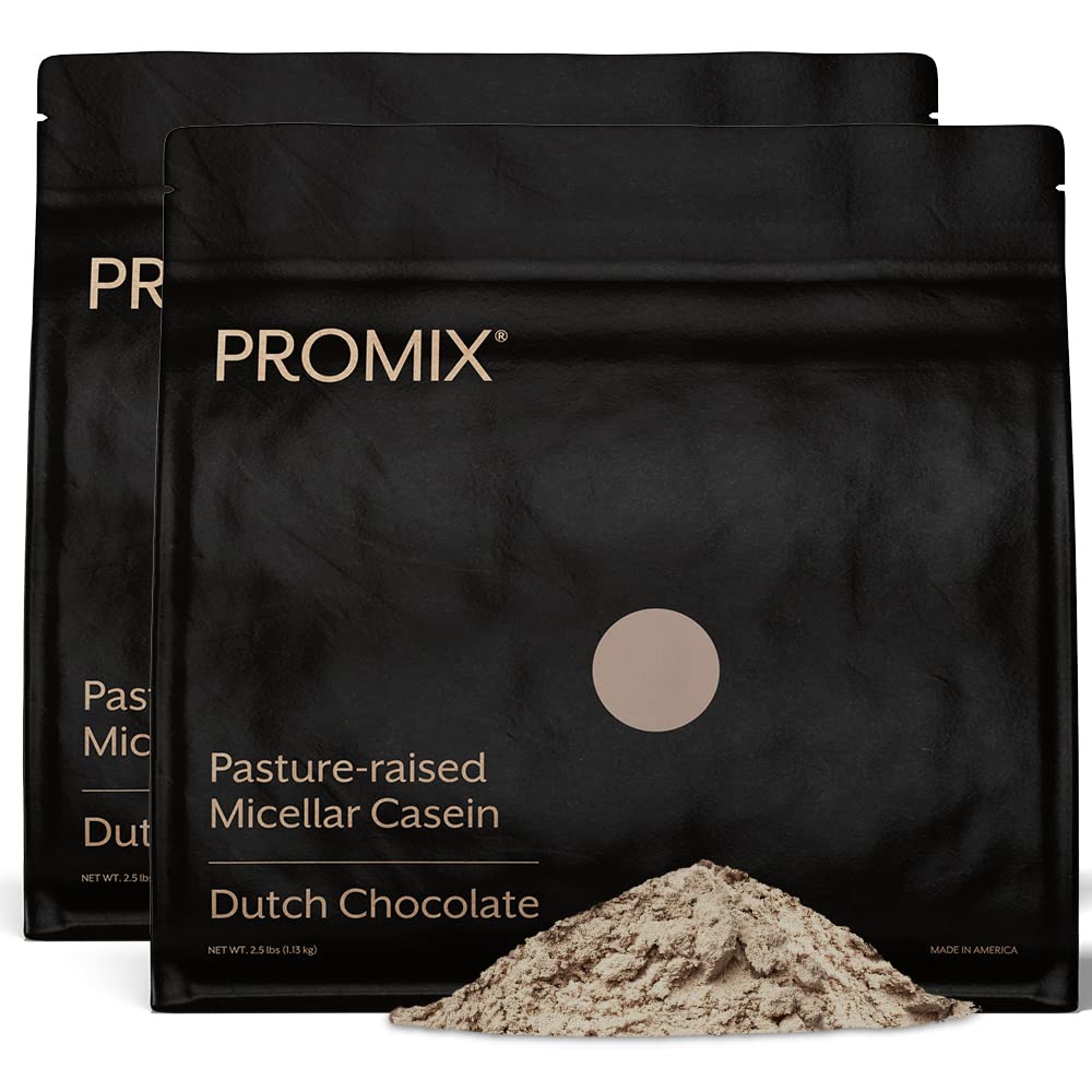 ProMix Nutrition Casein Protein Powder - Grass-Fed, Pasture Raised, Slow Release 25g Micellar Casein - 5,4 g BCAAs Gluteeniton, sokeriton, soijaton - suklaa, 5lb