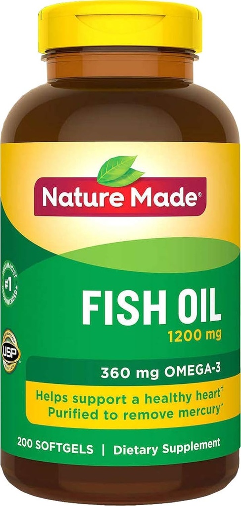 Luonto Made Fish Oil 1200 Mg (360 Mg Omega-3) 200 Liquid Softgels