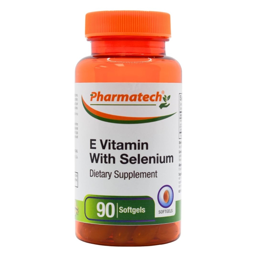 E-vitamiini dl-tokoferyyliasetaattina ja d-Alpha-tokoferoli Plus selenium, antioksidanttilisä, immuunituki, tukee tervettä ihoa, gluteeniton, ei-muuntogeenisiä, 90 softgelia Valmistettu Yhdysvalloissa