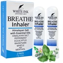 White Ink Breathe | Natural Essential Oil Inhaler Eucalyptus Peppermint | Överbelastning | Allergi | Fokus | Aromaterapi Sinus Relief (2)
