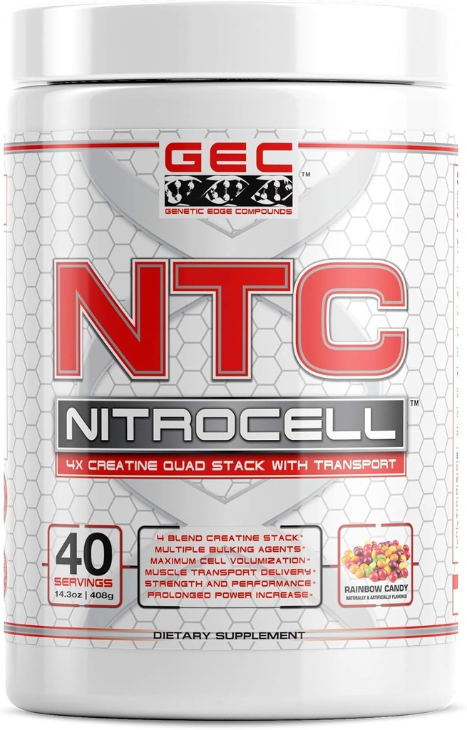 GEC NTC NITROCELL 4X CREATINE Quad Pack (Sateenkaarikarkki)