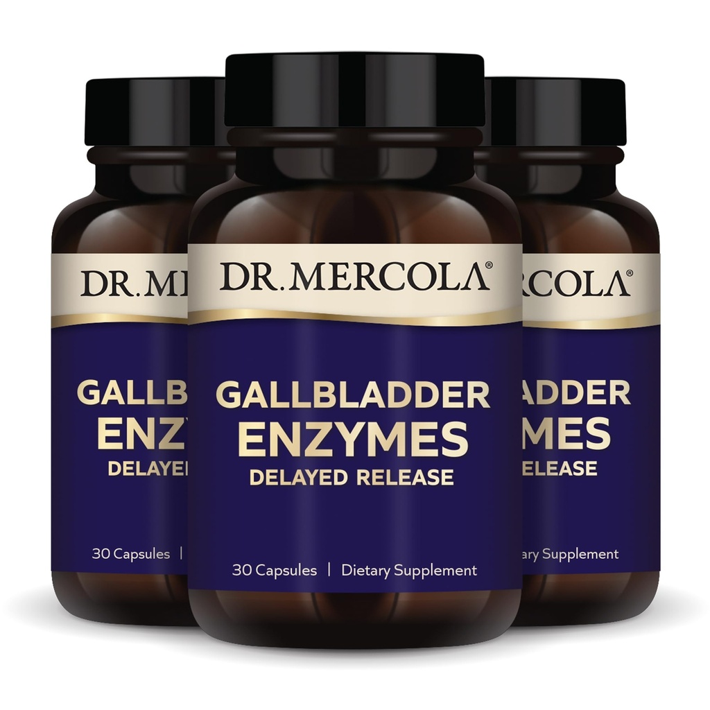 Mercola Sappirakko Entsyymit - Sappirakon ja Ruoansulatuskanavan tuki - Sisältää haimaproteaasin, amylaasin ja lipaasin - ei-GMO, Gluteeniton & soijaton - 90 Viivästynyt julkaisukapselit (90 tarjoilua)
