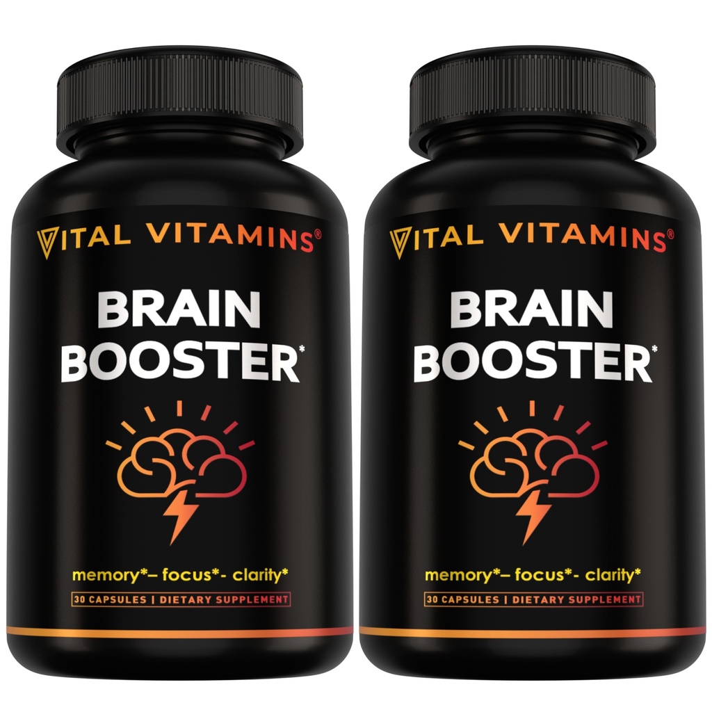 Elinikäiset vitamiinit Aivolisät muistiin ja focus (2-Pack).Nootropic Brain Booster Ginkgo Biloba, Rhodiola, B12 ...